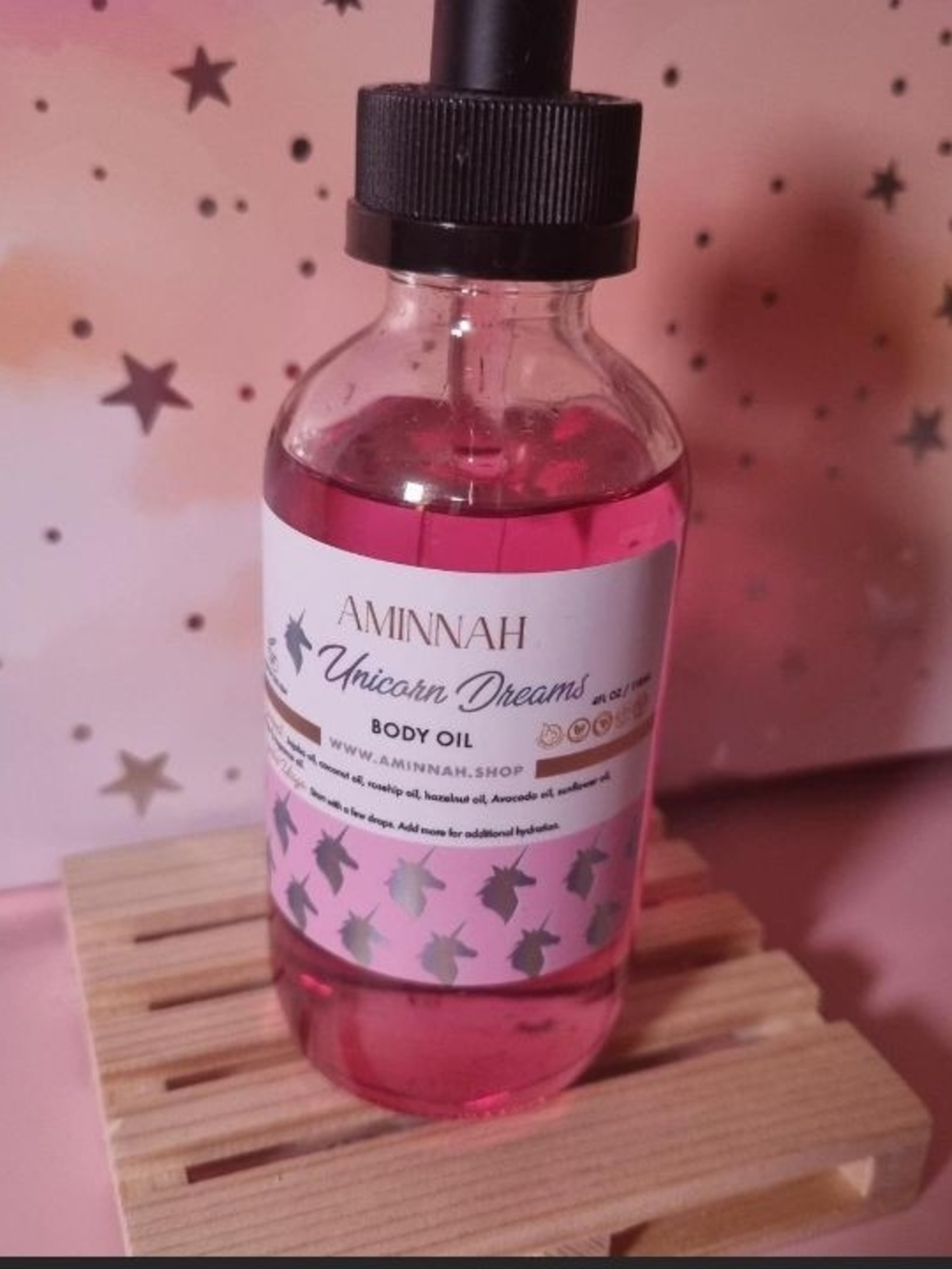 Aminnah Unicorn Dreams Pink Body Oil
